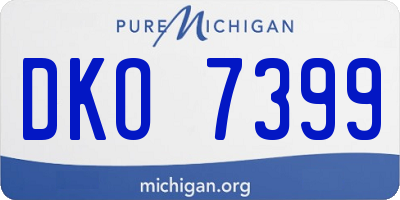 MI license plate DKO7399