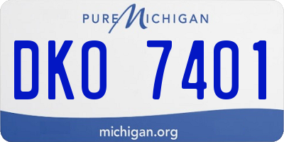 MI license plate DKO7401