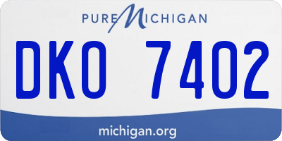 MI license plate DKO7402