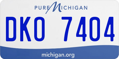 MI license plate DKO7404