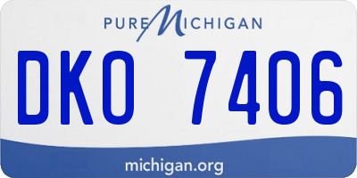 MI license plate DKO7406