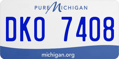 MI license plate DKO7408