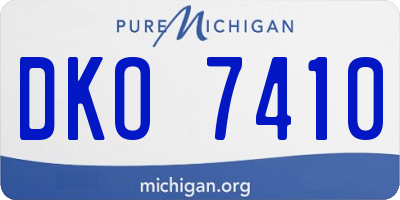 MI license plate DKO7410