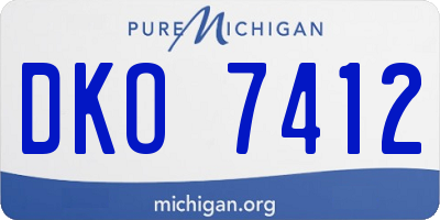 MI license plate DKO7412