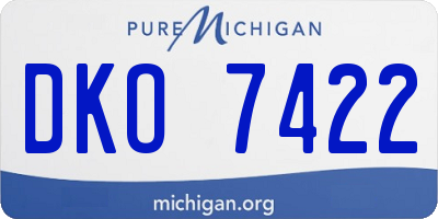 MI license plate DKO7422