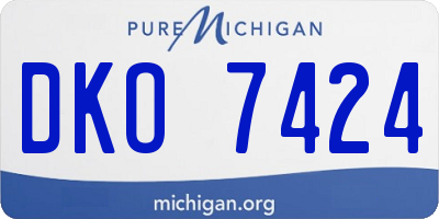 MI license plate DKO7424