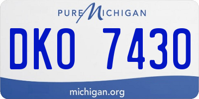 MI license plate DKO7430
