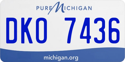 MI license plate DKO7436
