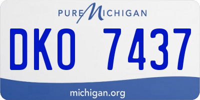 MI license plate DKO7437