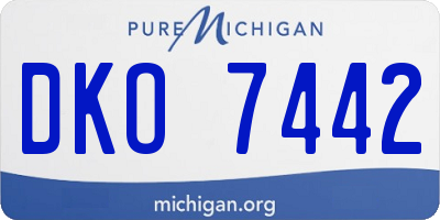 MI license plate DKO7442