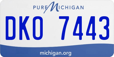 MI license plate DKO7443