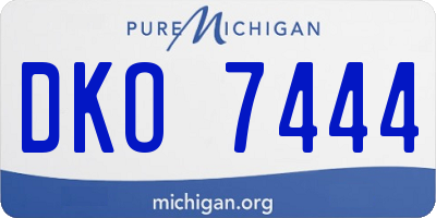 MI license plate DKO7444