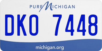 MI license plate DKO7448