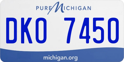 MI license plate DKO7450