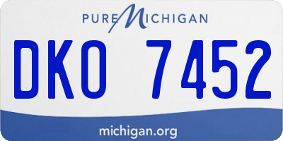 MI license plate DKO7452