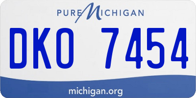 MI license plate DKO7454