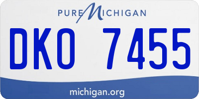 MI license plate DKO7455