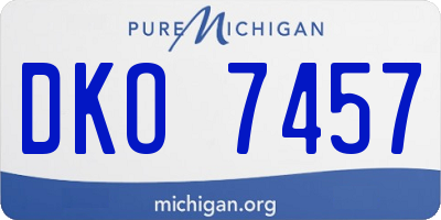 MI license plate DKO7457
