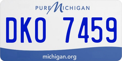 MI license plate DKO7459