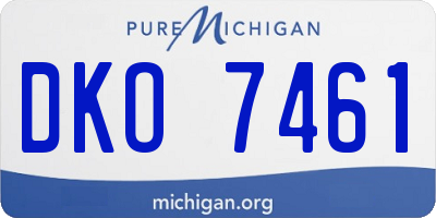MI license plate DKO7461