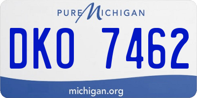MI license plate DKO7462
