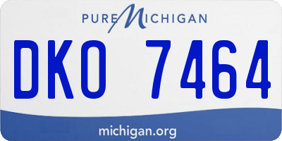 MI license plate DKO7464