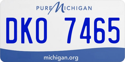 MI license plate DKO7465