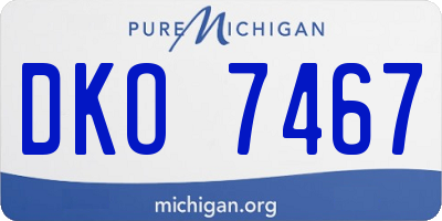 MI license plate DKO7467