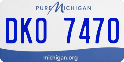 MI license plate DKO7470