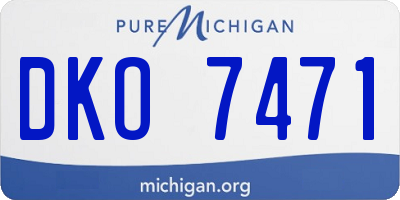 MI license plate DKO7471