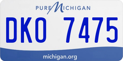 MI license plate DKO7475
