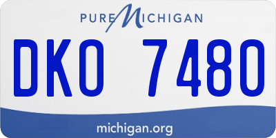 MI license plate DKO7480