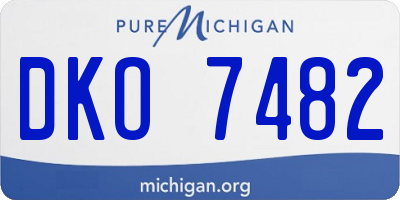 MI license plate DKO7482