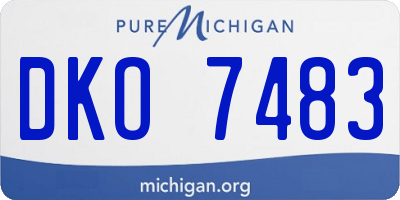 MI license plate DKO7483