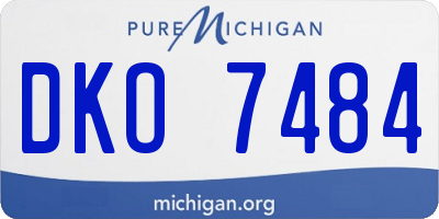 MI license plate DKO7484