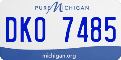 MI license plate DKO7485