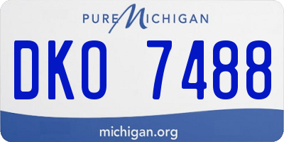 MI license plate DKO7488