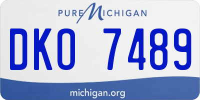 MI license plate DKO7489