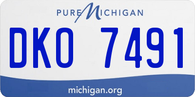 MI license plate DKO7491