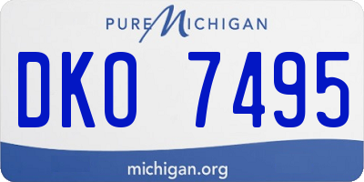 MI license plate DKO7495