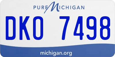 MI license plate DKO7498
