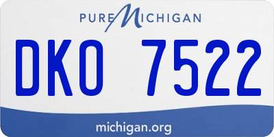 MI license plate DKO7522