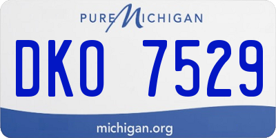 MI license plate DKO7529