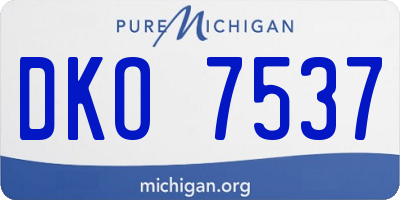 MI license plate DKO7537