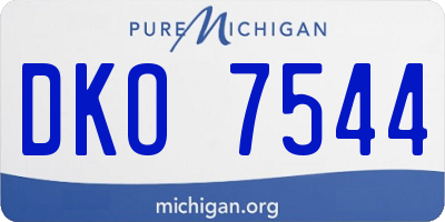 MI license plate DKO7544