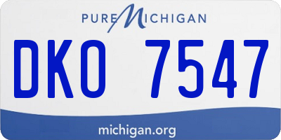 MI license plate DKO7547