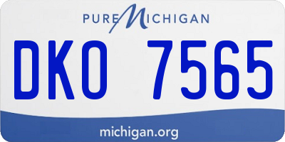 MI license plate DKO7565