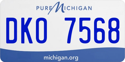 MI license plate DKO7568