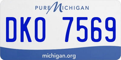 MI license plate DKO7569
