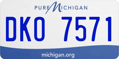 MI license plate DKO7571